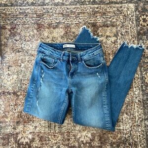 Zara Blue Distressed Jeans